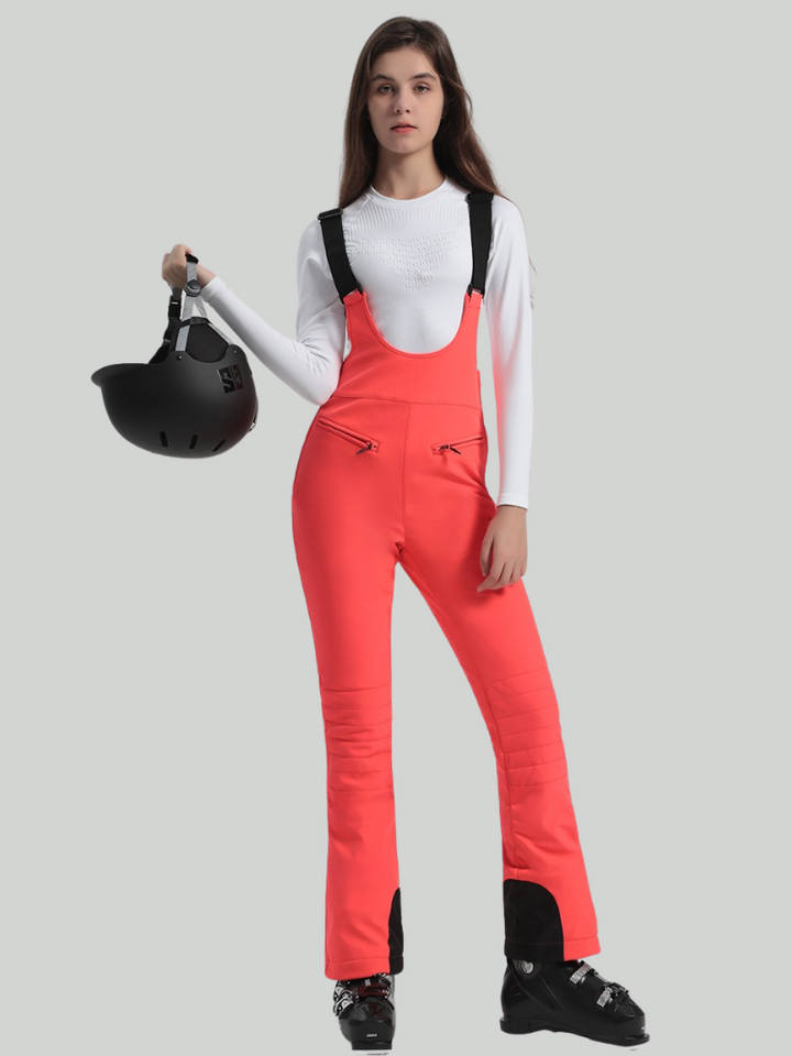 Gsou Snow High Rise Flare Stretch Bib Pants - Women's - Snowears- pants