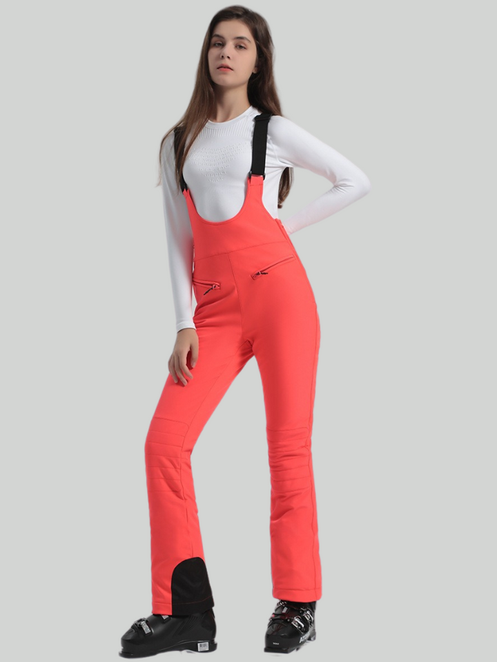 Gsou Snow High Rise Flare Stretch Bib Pants - Women's - Snowears- pants