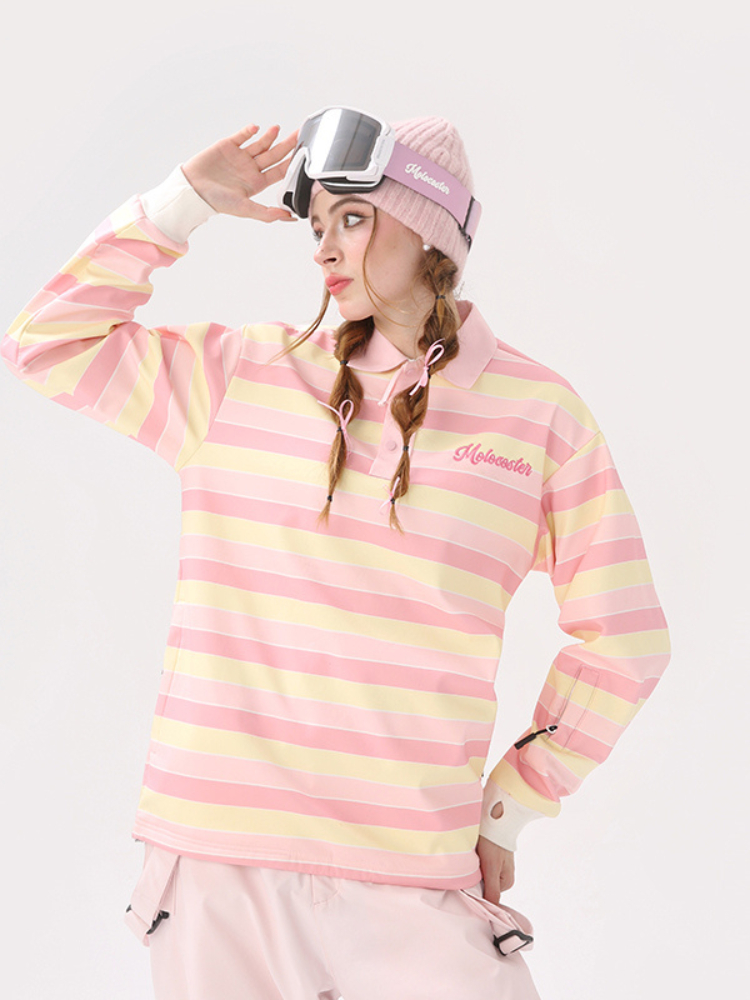 Molocoster Pink Striped Ski Pullover - Women's Molocoster | Snowears.com