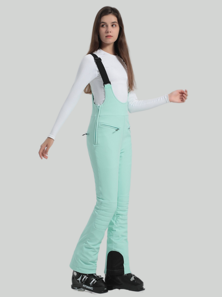 Gsou Snow High Rise Flare Stretch Bib Pants - Women's - Snowears- pants