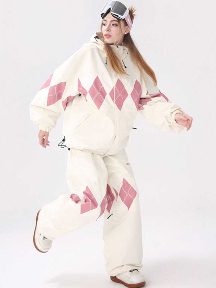 Molocoster Urban Diamond Plaid 3L Snowsuits - Women's - Snowears- Suits