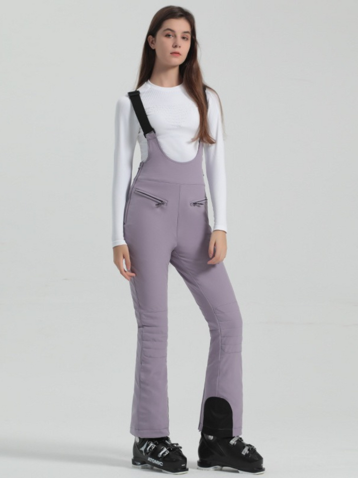 Gsou Snow High Rise Flare Stretch Bib Pants - Women's - Snowears- pants