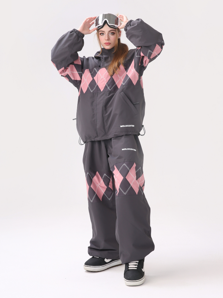 Molocoster Urban Diamond Plaid 3L Snowsuits - Women's - Snowears- Suits