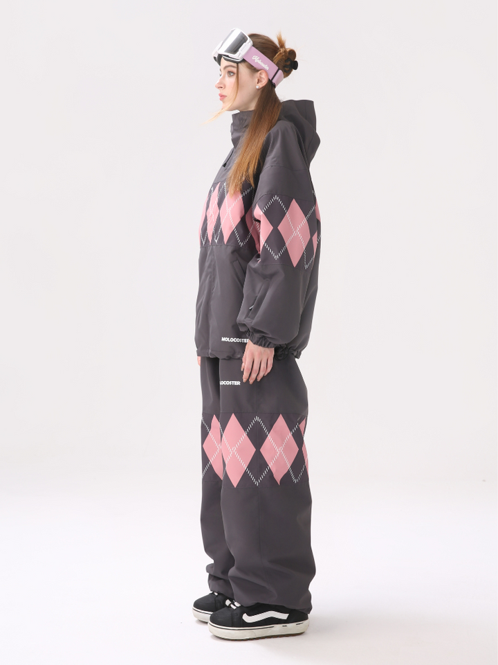 Molocoster Urban Diamond Plaid 3L Snowsuits - Women's - Snowears- Suits