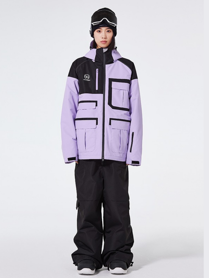 ARCTIC QUEEN Colorblock Cargo Ski Suit - Women's - Snowears- Suits