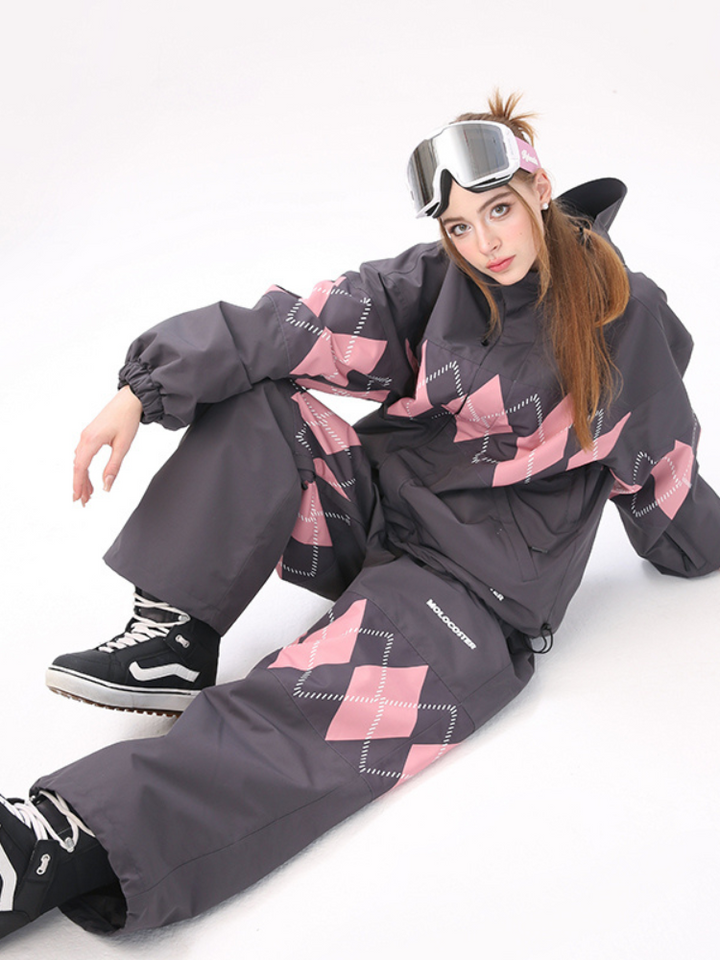 Molocoster Urban Diamond Plaid 3L Snowsuits - Women's - Snowears- Suits