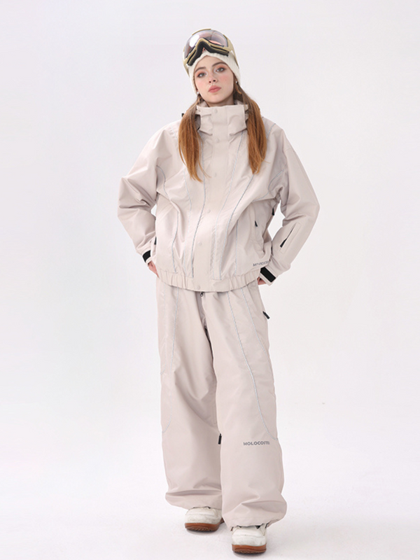 Molocoster Versatile 3L Waterproof Ski Set - Unisex Khaki Molocoster | Snowears.com