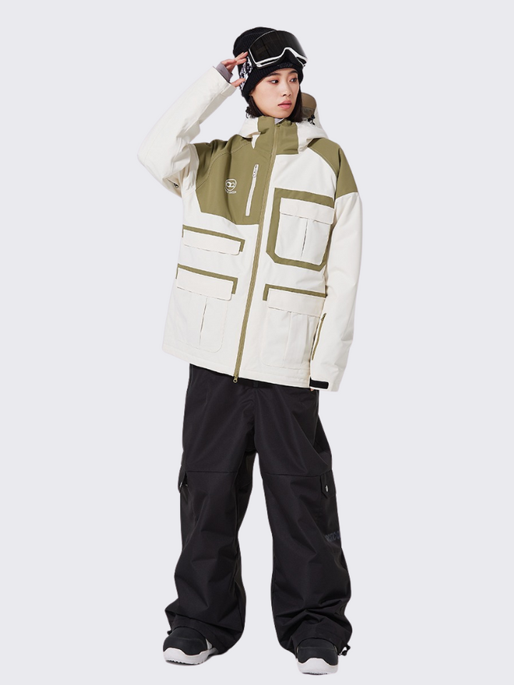 ARCTIC QUEEN Colorblock Cargo Ski Jacket - Women's - Snowears- Jacket