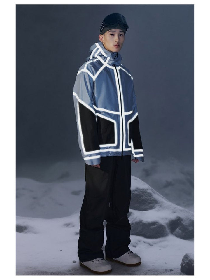 NIS SuperB Reflective Snow Tech Shell Jacket - Snowears-snowboarding skiing jacket pants accessories