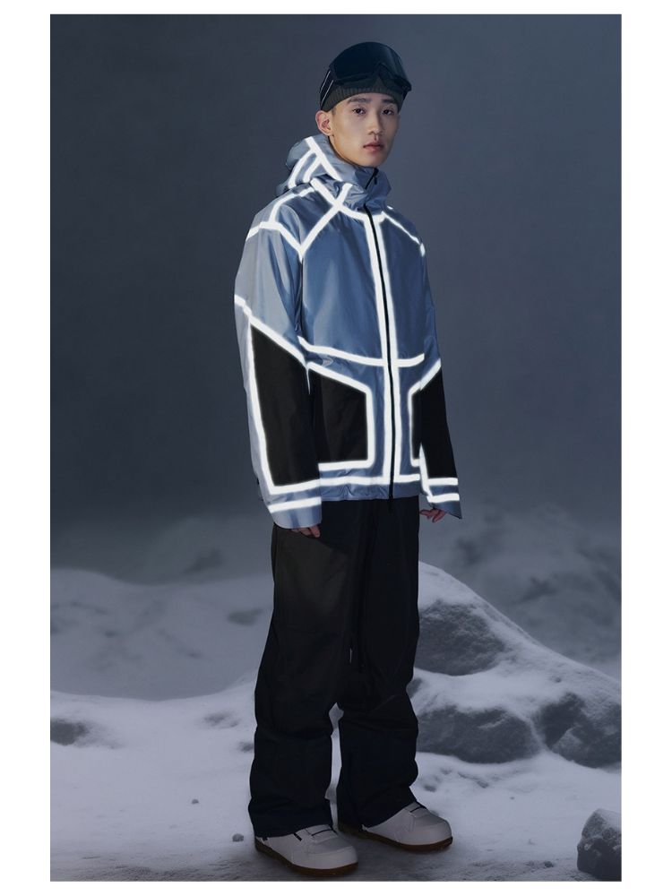 NIS SuperB Reflective Snow Tech Shell Jacket - Unisex - Snowears- Ski/Snowboard Jackets