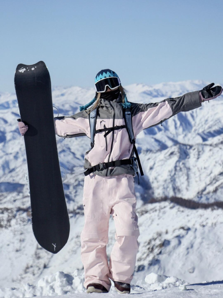 RandomPow Pink 3L Pro Backcountry Snow Bibs - Unisex RandomPow | Snowears.com