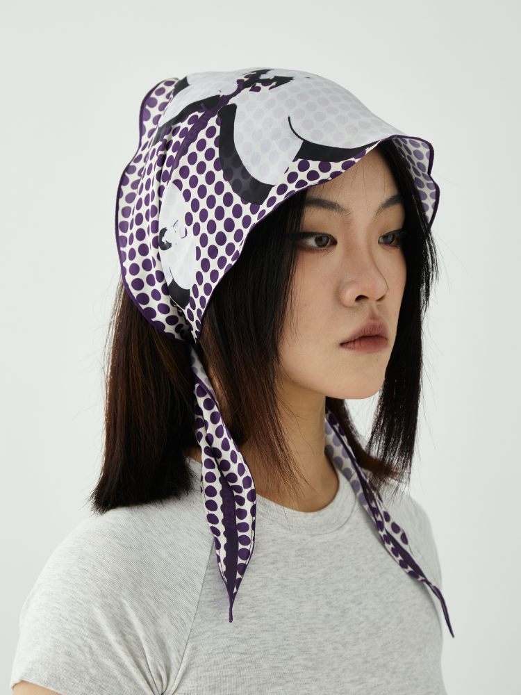 DISOV Purple Dot Butterfly Bandana Purple DISOV | Snowears.com