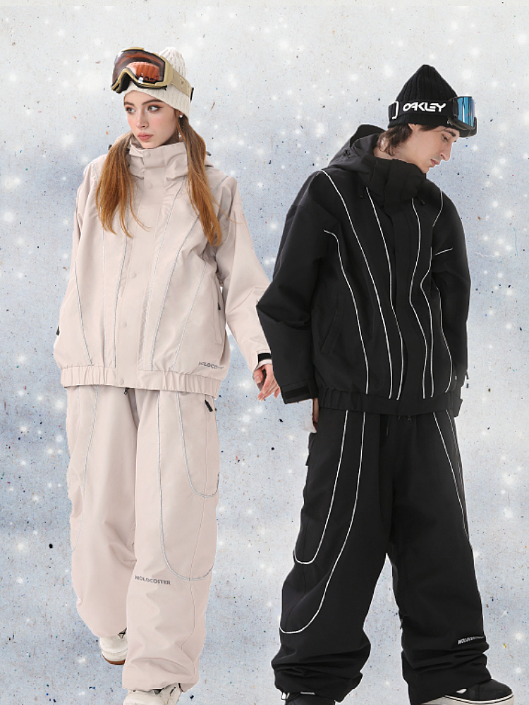 グローブ、おしりパッドおまけ付MOLOCOSTER スノーボードウェア Lサイズ スタイリッシュでトレンディなスノースーツ - Molocoster - Snowears