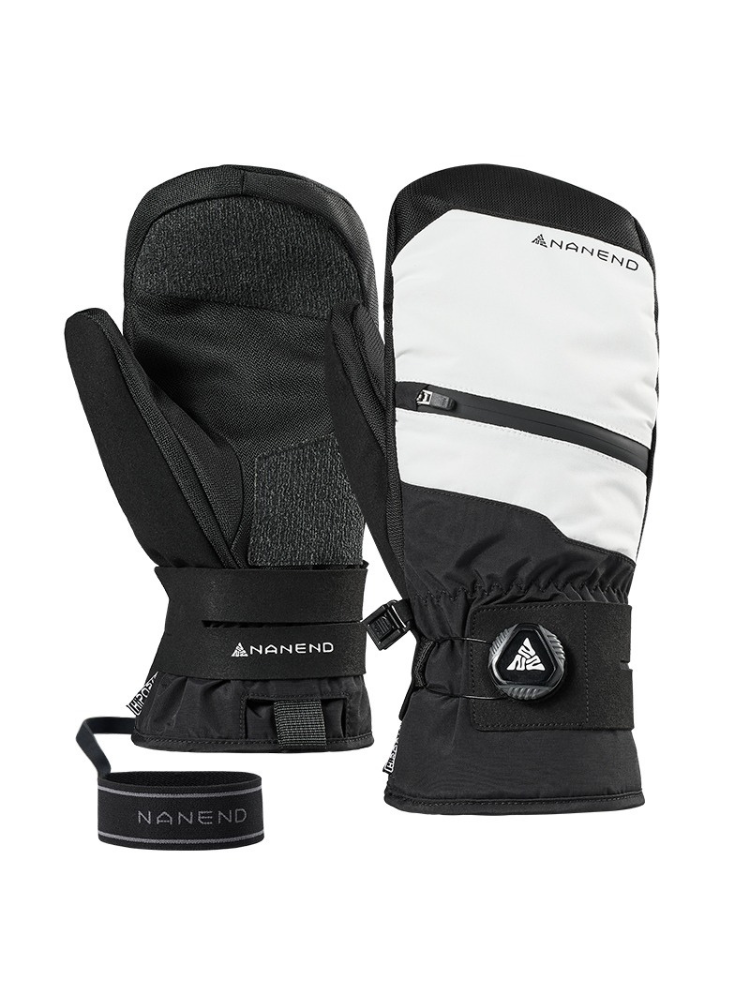 NANEND Kevlar Powder Ski Mittens White NANDN | Snowears.com