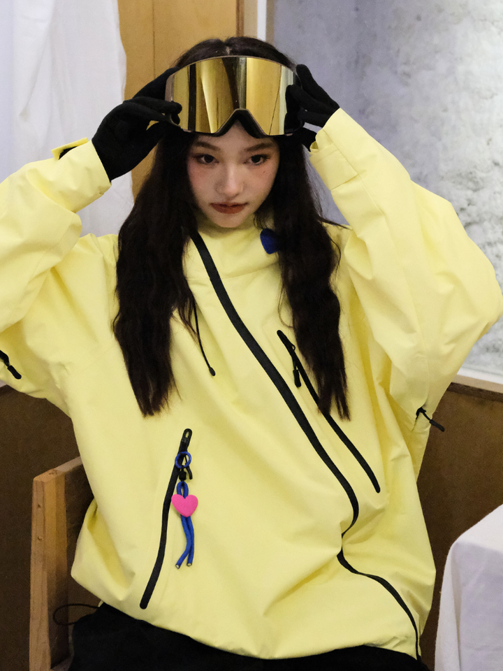Hellystudio 3L Aurora Zip Lemon Ski Jacket - Unisex - Snowears