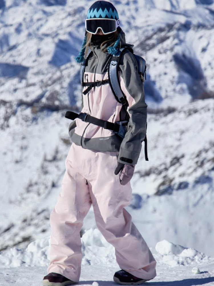 RandomPow Pink 3L Pro Backcountry Snow Bibs - Unisex RandomPow | Snowears.com