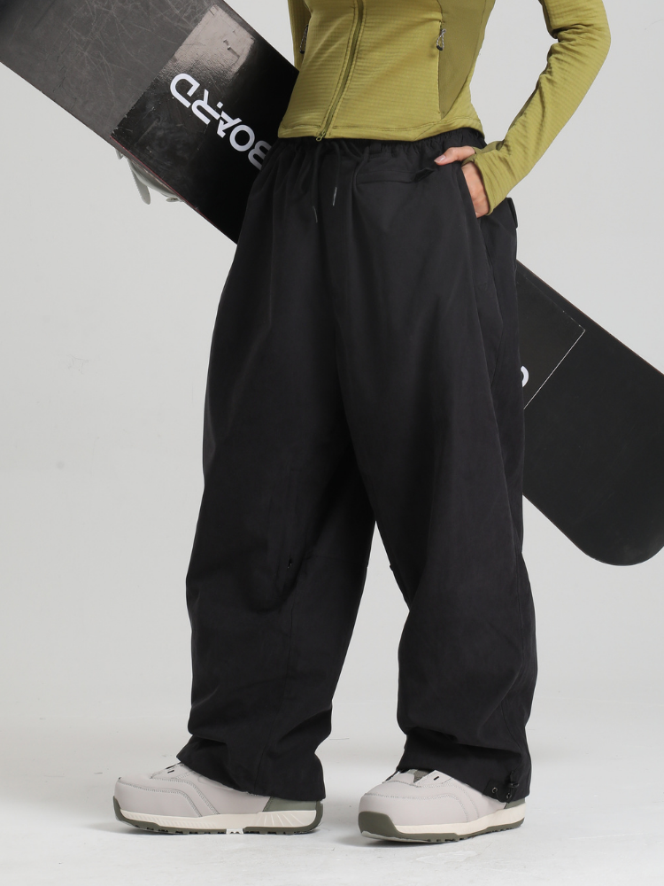 Gsou Snow Freeride Oversized Snow Pants – Women's Black Gsou Snow | Snowears.com