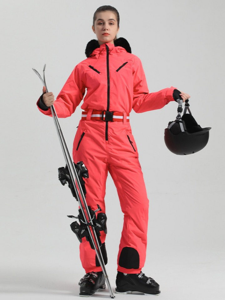 Gsou Snow Mountain Faux-Fur Ski Jumpsuit - Women's -https://detail.1688.com/offer/743164303442.html? - Snowears- One Piece