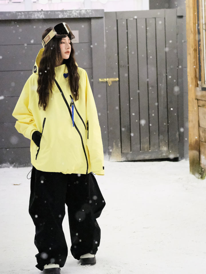 Hellystudio 3L Aurora Zip Lemon Ski Jacket - Unisex - Snowears