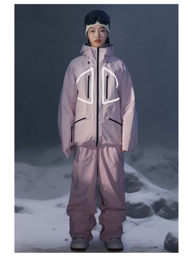 NIS SuperB Reflective Snow Tech Shell Jacket - Unisex - Snowears- Ski/Snowboard Jackets
