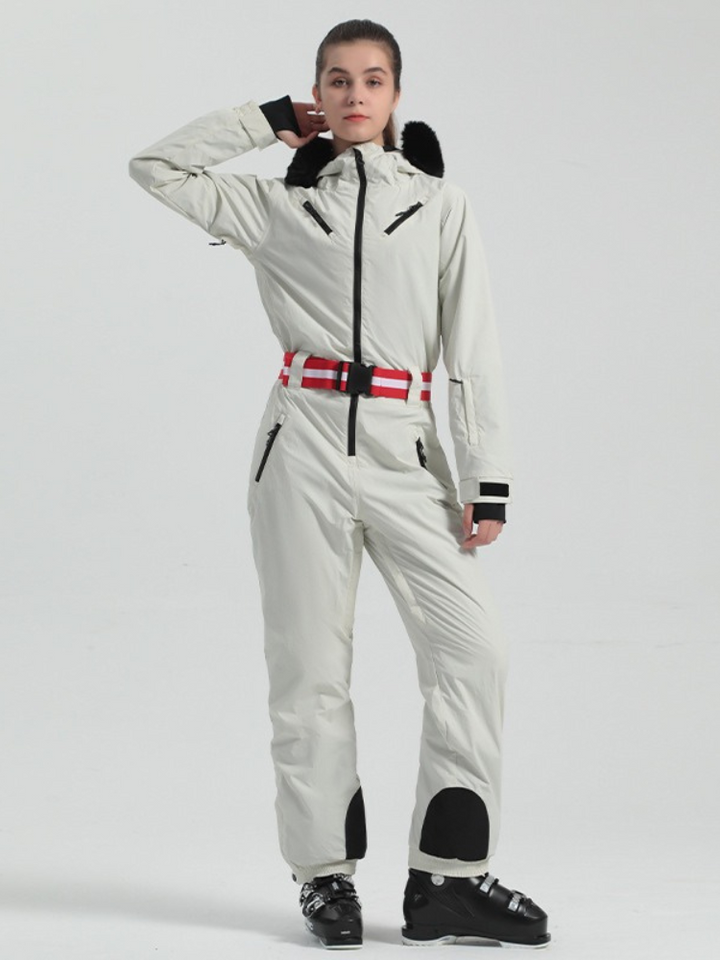 Gsou Snow Mountain Faux-Fur Ski Jumpsuit - Women's -https://detail.1688.com/offer/743164303442.html? - Snowears- One Piece