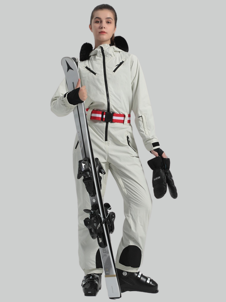 Gsou Snow Mountain Faux-Fur Ski Jumpsuit - Women's -https://detail.1688.com/offer/743164303442.html? - Snowears- One Piece