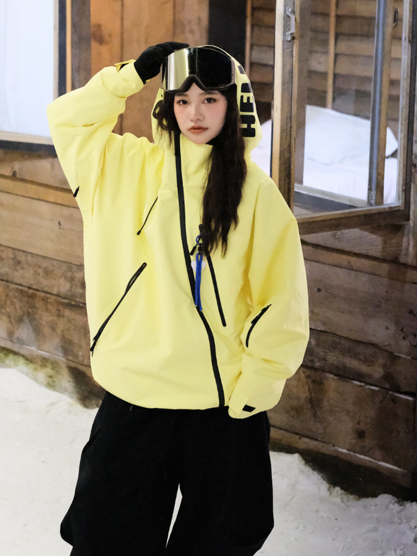 Hellystudio 3L Aurora Zip Lemon Ski Jacket - Unisex - Snowears