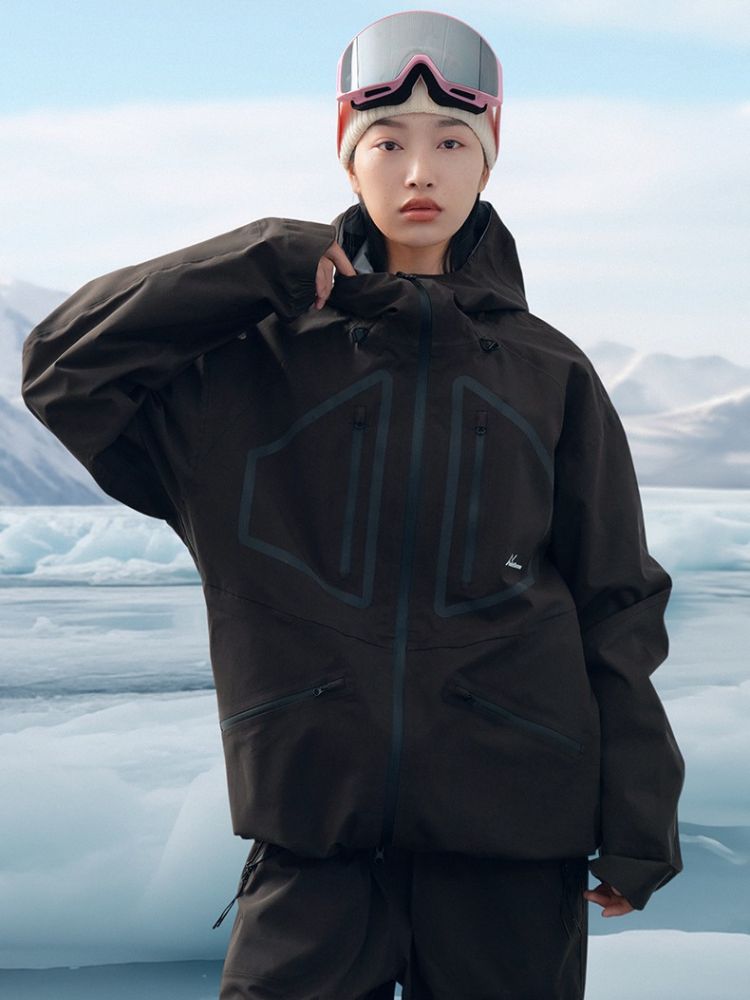 NIS SuperB Reflective Snow Tech Shell Jacket - Unisex - Snowears- Ski/Snowboard Jackets