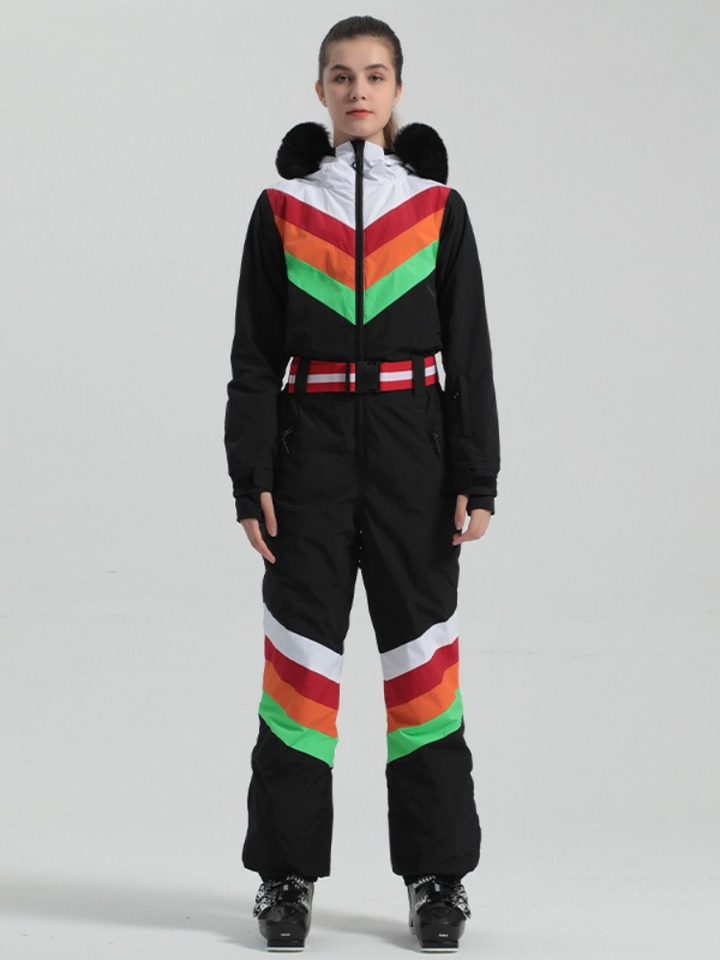 Gsou Snow Luxury Color Block Jumpsuit - Women's -https://detail.1688.com/offer/742939911001.html? - Snowears- One Piece