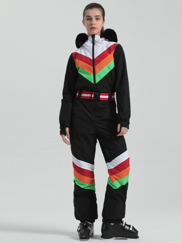 Gsou Snow Luxury Color Block Jumpsuit - Women's -https://detail.1688.com/offer/742939911001.html? - Snowears- One Piece