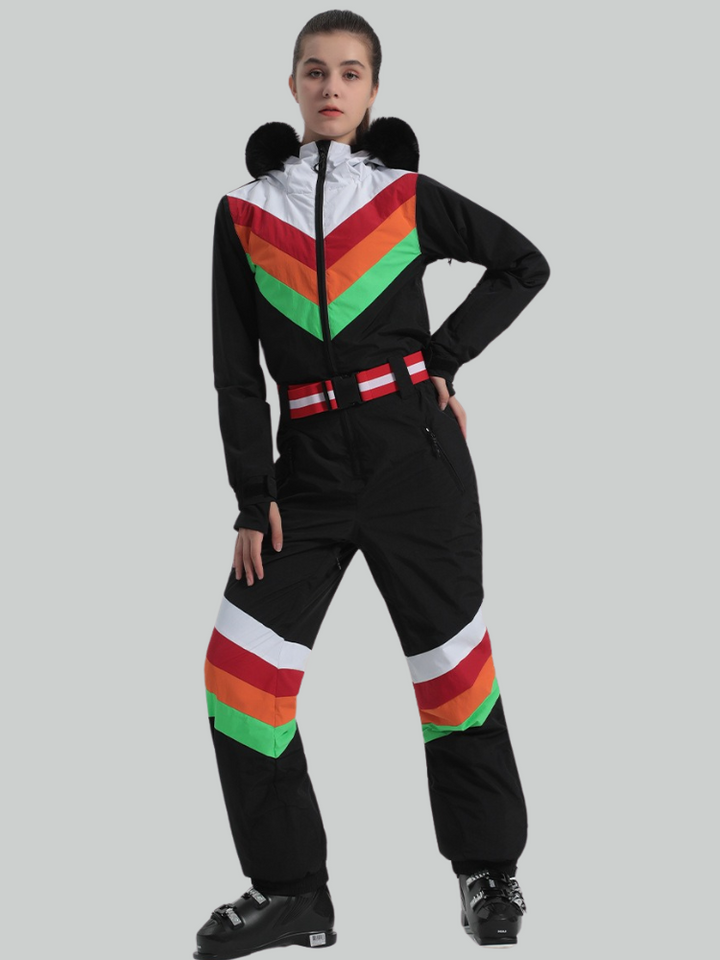 Gsou Snow Luxury Color Block Jumpsuit - Women's -https://detail.1688.com/offer/742939911001.html? - Snowears- One Piece