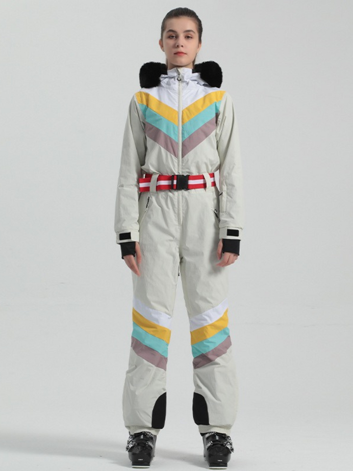 Gsou Snow Luxury Color Block Jumpsuit - Women's -https://detail.1688.com/offer/742939911001.html? - Snowears- One Piece