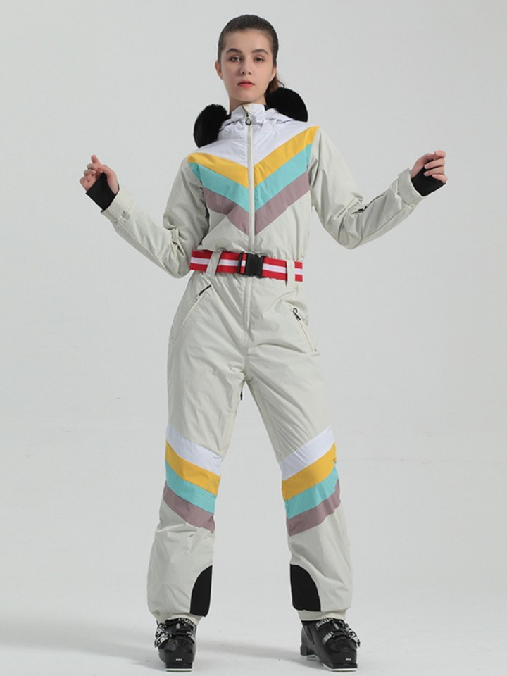 Gsou Snow Luxury Color Block Jumpsuit - Women's -https://detail.1688.com/offer/742939911001.html? - Snowears- One Piece