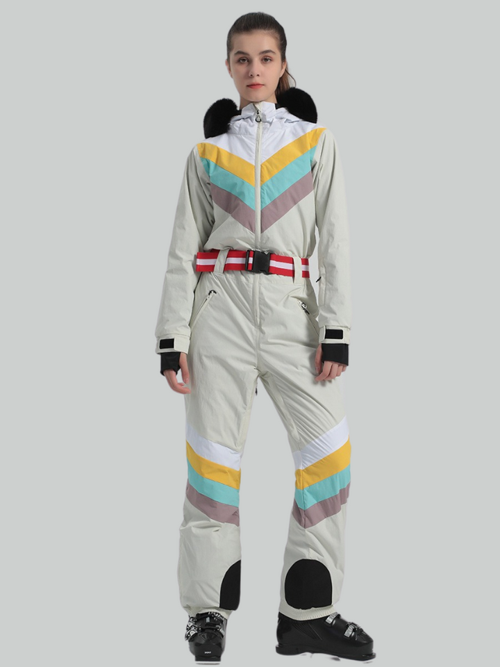 Gsou Snow Luxury Color Block Jumpsuit - Women's -https://detail.1688.com/offer/742939911001.html? - Snowears- One Piece