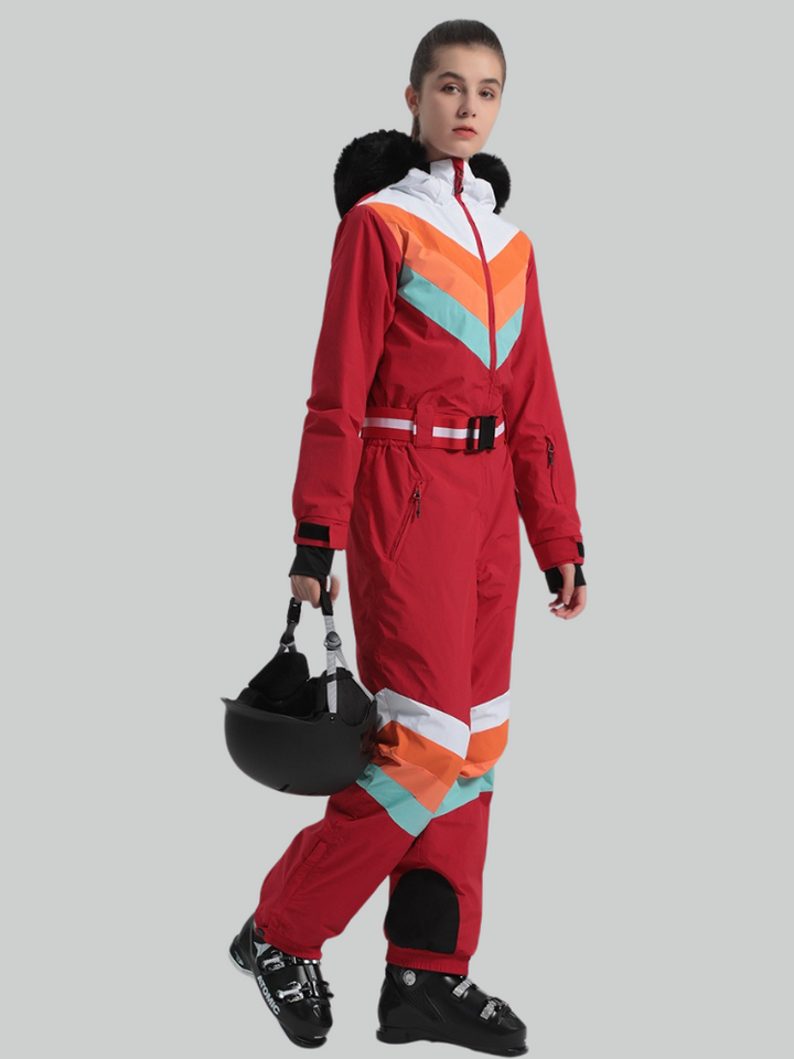 Gsou Snow Luxury Color Block Jumpsuit - Women's -https://detail.1688.com/offer/742939911001.html? - Snowears- One Piece