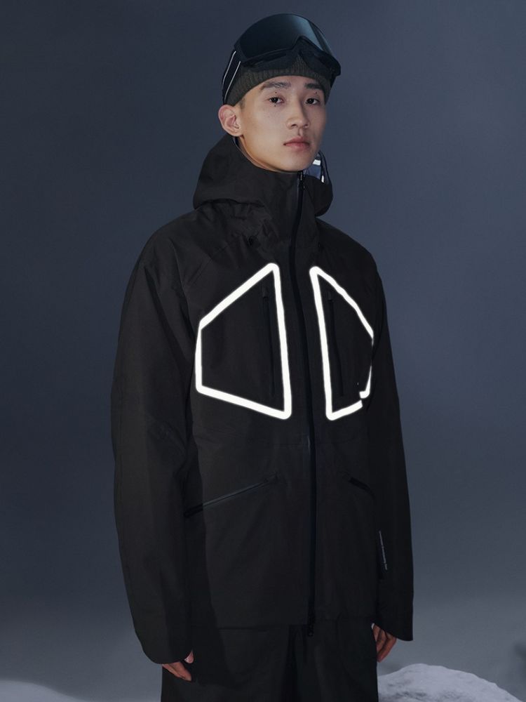 NIS SuperB Reflective Snow Tech Shell Jacket - Unisex - Snowears- Ski/Snowboard Jackets