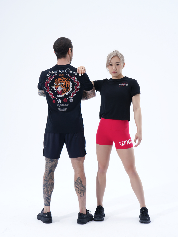 Repmento Wildfire Tiger CrossFit Training Tee - Unisex Repmento | Snowears.com