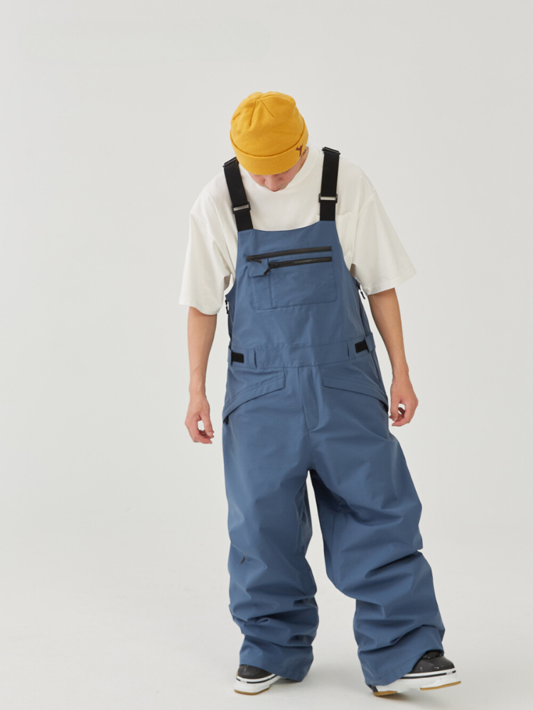 Winter Ticket Navy Drift Baggy Freestyle Skiing Bibs - Unisex Winter Ticket | Snowears.com