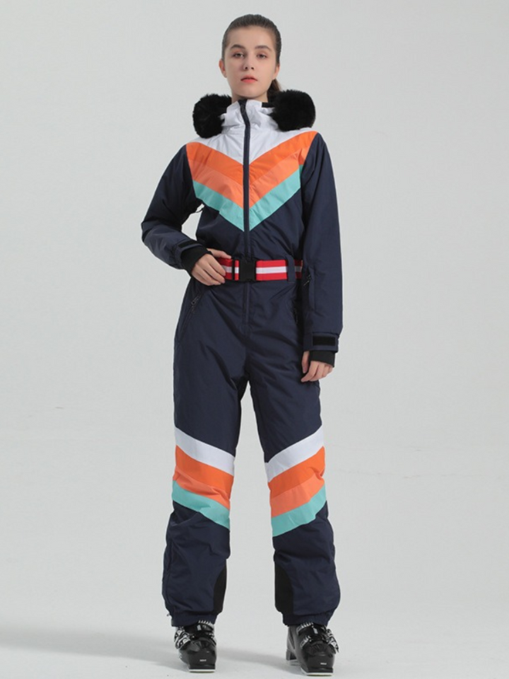 Gsou Snow Luxury Color Block Jumpsuit - Women's -https://detail.1688.com/offer/742939911001.html? - Snowears- One Piece