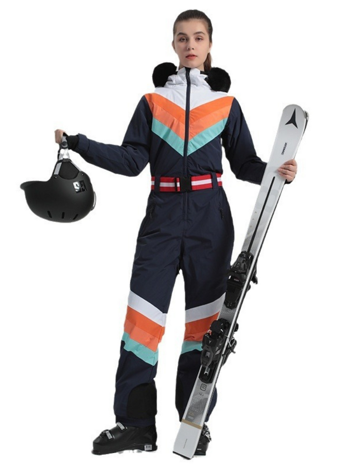 Gsou Snow Luxury Color Block Jumpsuit - Women's -https://detail.1688.com/offer/742939911001.html? - Snowears- One Piece