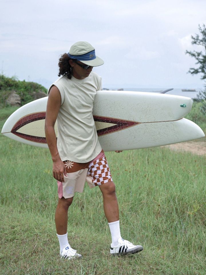 CHILLHANG Retro Wave Plaid Board Shorts - Men's - Snowears- shorts