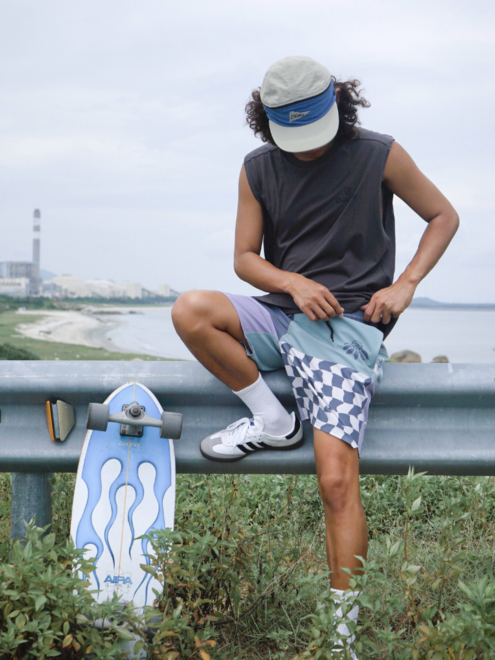 CHILLHANG Retro Wave Plaid Board Shorts - Men's - Snowears- shorts