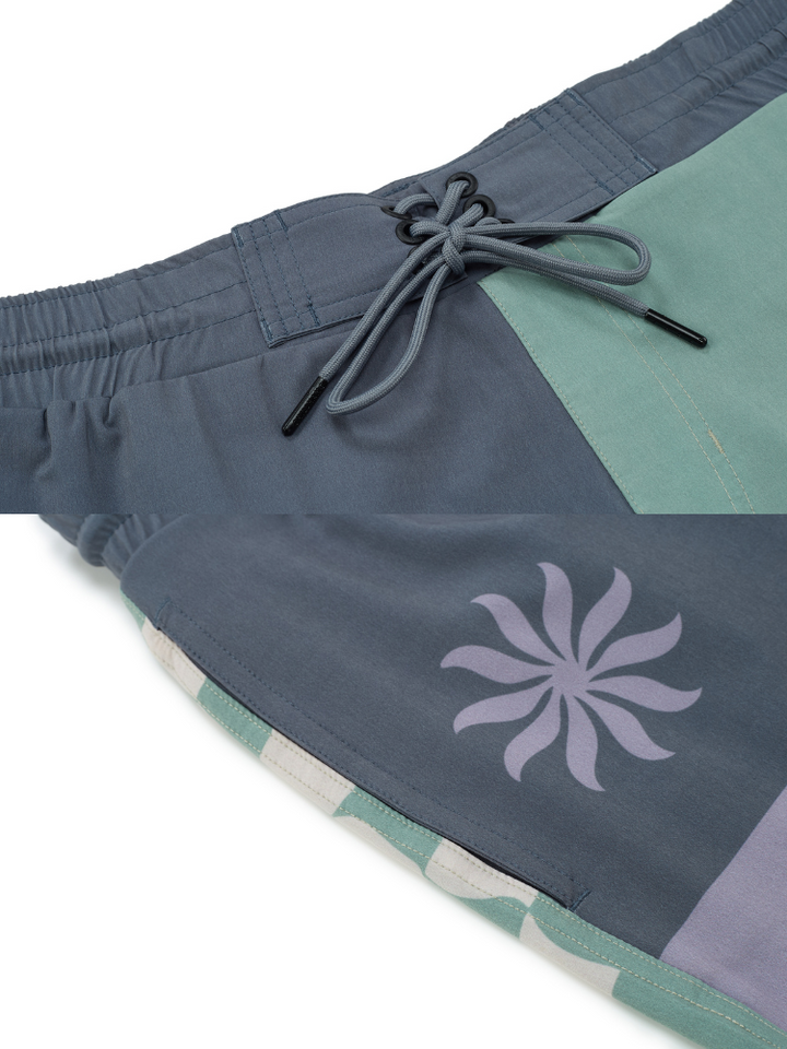 CHILLHANG Retro Wave Plaid Board Shorts - Men's - Snowears- shorts