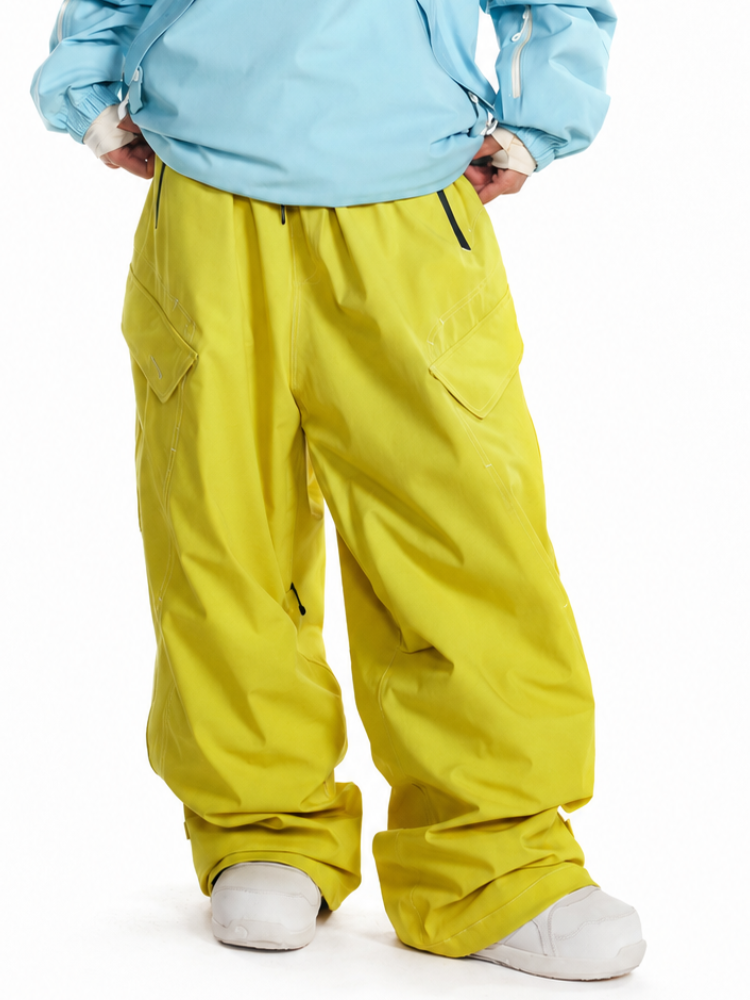 LITAN Bold Yellow Baggy Cargo Pants - Unisex LITAN | Snowears.com