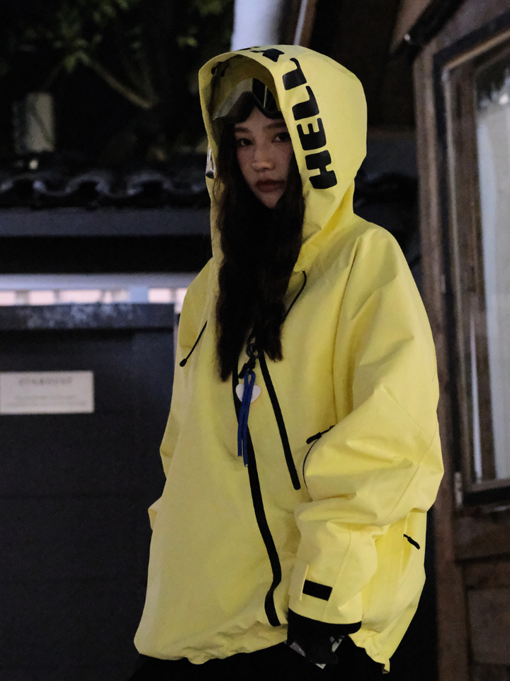 Hellystudio 3L Aurora Zip Lemon Ski Jacket - Unisex - Snowears