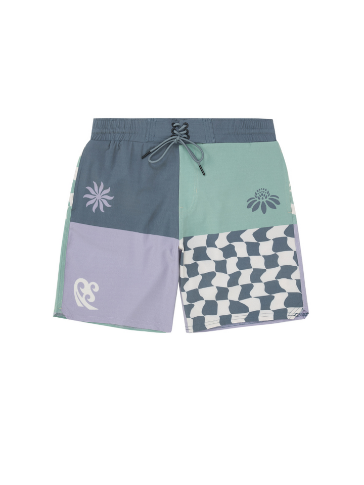 CHILLHANG Retro Wave Plaid Board Shorts - Men's - Snowears- shorts