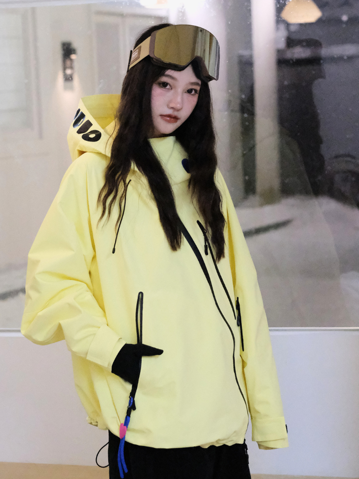Hellystudio 3L Aurora Zip Lemon Ski Jacket - Unisex - Snowears