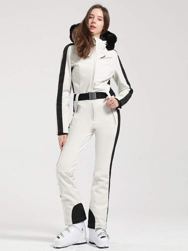 Gsou Snow Classic Faux-Fur Ski Jumpsuit - Women's - Snowears- One Piece