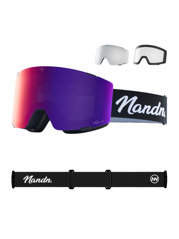 NANEND 3-Lens Magnetic Ski Goggles - Snowears- goggle