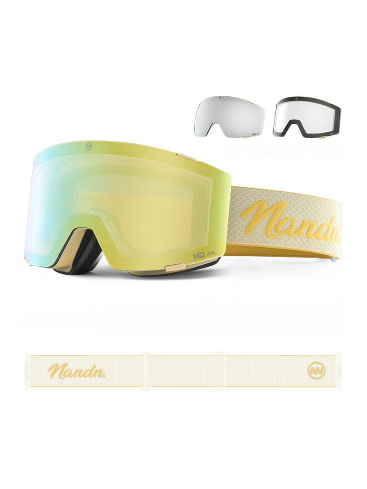 NANEND 3-Lens Magnetic Ski Goggles - Snowears- goggle